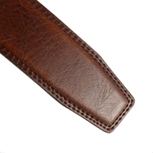 Courroie de Ceinture en Cuir Marron pour Homme 3.5cm Boucle Automatique de Rechange Detail