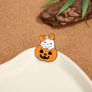Halloween geest pompoen geëmailleerde broche schattige metalen badge kleding tas decoratie