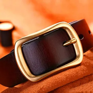 Men's Vintage Faux Leather Belt Casual Business Pin Buckle Belt Adjustable Waist Strap For Men Pants