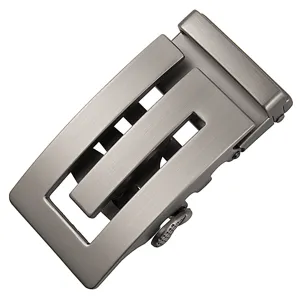 Boucle de Ceinture Automatique Casual Affaires pour Hommes en Alliage de Zinc Finition Gunmetal Mat Accessoires de Mode