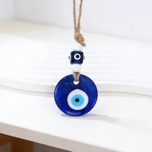 Türkischer böser Blick Glas Hängeornament Detail, traditioneller Glück blaue Augen Wanddeko.