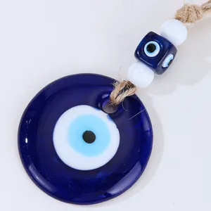 Detailansicht des türkischen blauen Augen Hängeornaments, Glas böser Blick Wanddeko.