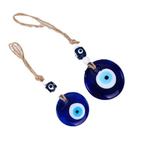 Türkischer blauer Glas Auge Wandbehang Amulett Glücksbringer Deko Kunsthandwerk Design
