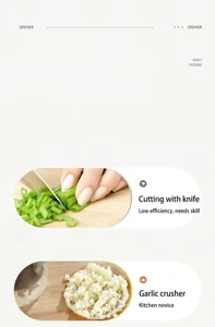 Manual Garlic Press Stainless Steel Hand Slap Chopper Kitchen Tool Garlic Mincer