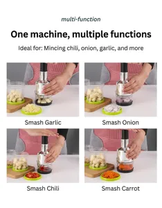 Manual garlic press vegetable chopper stainless steel kitchen tool for onion chili