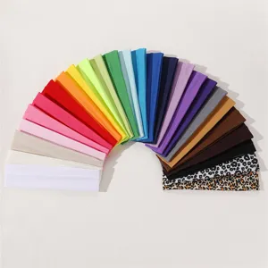 Colorful stretch yoga headband non-slip sweat-absorbing fitness workout hair band set
