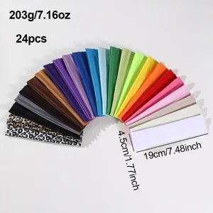 24pcs solid color sports headbands bulk, elastic sweatbands and yoga hair accessories.