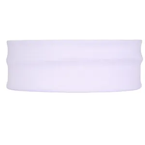 Light purple athletic headband detail, stretch sweatband close up, breathable fitness hair accessory.