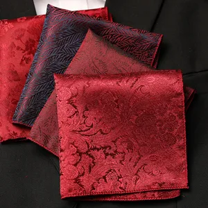 Pochette de Costume Homme Motif Floral Rétro Polyester Jacquard Pour Mariage d'Affaires Accessoires de Robe de Soirée
