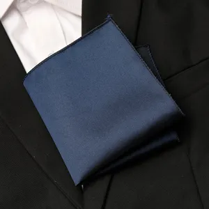 Men's dark blue pocket square suit handkerchief formal wear pocket accessory chest towel stylish