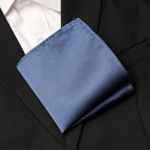 Men's blue textured pocket square formal suit pocket accessory fashion handkerchief for men
