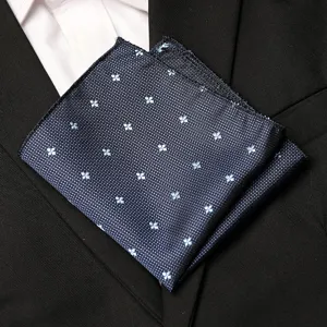 Men's blue floral pocket square suit handkerchief formal wear chest pocket accessory