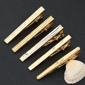 Mode Gold Kupfer Krawattenklammer Für Herren Business Anzüge Formelle Kleidung Hochzeit Bankett Geschenk Boxed Strass Eingelegt Krawattenstange Schmuck