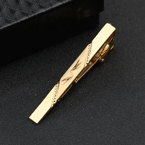 Elegante goldene Kupfer Krawattenklammer für Herren, klassisches Business Anzug Accessoire.