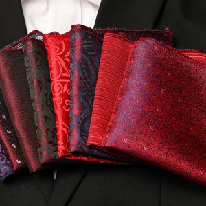 Pochette de costume jacquard homme pour mariage formel style britannique mouchoir de poche.