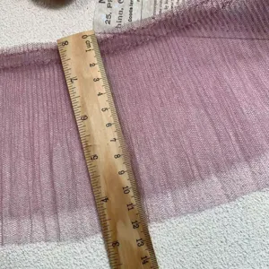 12cm wide pleated mesh lace fabric trim, double layer tulle for DIY doll clothes sewing.