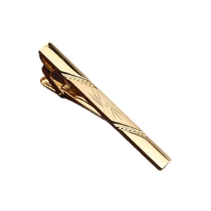 Goldene Metall Krawattenklammer fur Herren Geschaftsanzug Krawattennadel aus Kupfer stilvoll