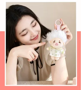 Cute fluffy hair doll keychain, soft plush pendant for bags and keys. Perfect daily accessory.