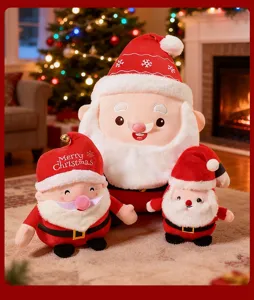 Ensemble de peluche Père Noël, jolie poupée en peluche pour décoration de fête