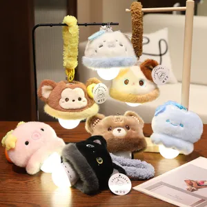 Cute Cartoon Animal Plush Toy Night Light Seal Cat Octopus Bird Owl LED Bedside Hanging Lamp Room Decor Gift