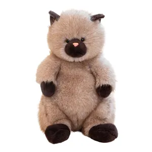 Cute fluffy cat plush toy soft kitten stuffed doll birthday gift home decor cute pillow