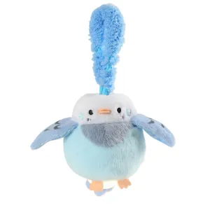 Cute blue bird plush night light for dorm room hanging decoration and cozy sleeping companion.