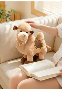 Lindo peluche de camello, animal de peluche realista regalo para niños decoración.