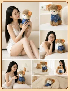Cute fluffy ram plush toy mascot cute sheep stuffed doll healing style soft toy for kids