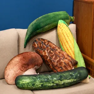 3D simulation légume coussin peluche drôle maïs concombre oreiller jouet doux déco