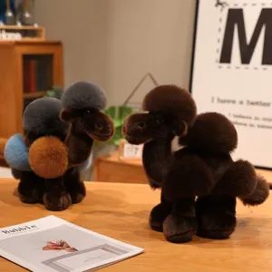Poupée peluche de chameau de simulation, joli jouet chameau à deux bosses cadeau déco.