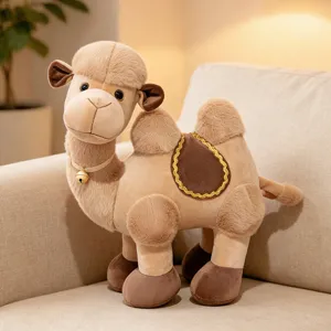 Simulación Chameau del Desierto Peluche Lindo Animal de Peluche Muñeca Cojín Suave Figura de Chameau Juguete para Niños Decoración Regalo