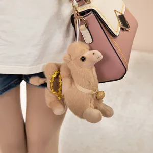 Lindo Camello Peluche Llavero Mochila Colgante Animal de Peluche Adorno Colgante para Bolso