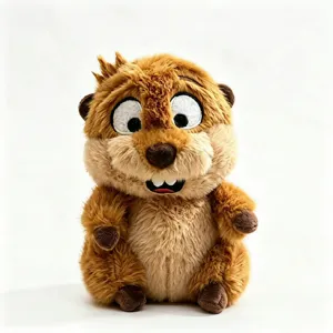 Cute beaver plush toy, soft stuffed animal doll for kids and home decor gifts. Perfect huggable size.