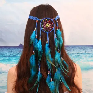 Bandeau plume bohème attrape-rêves accessoire cheveux ethnique festival pour femmes