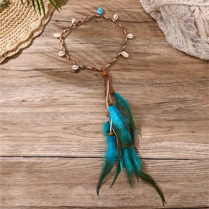 Bandeau Plume Boho Coiffe Cheveux Festival Accessoire Cheveux Style Boho