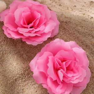 Magnifique ensemble de pinces à cheveux avec des fleurs de roses artificialles pour femmes