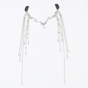 Silver crystal brow chain retro forehead hair accessory bohemian Hanfu headpiece jewelry
