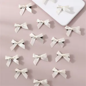 Set of 15 sweet satin bow hair clips for women, minimalist daily hair accessories.