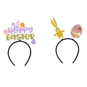 Easter headband glitter bunny egg festival party hair hoop cute holiday accessory set