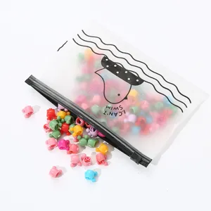 Colorful small bear hair clips for dreadlocks braiding, cute hair accessories in zipper bag.