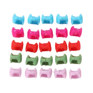 Colorful plastic hair dreadlock rings set, 20pcs fashion hair braiding accessories.