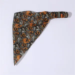 Halloween printed hair band elastic headscarf for women party hair accessories stylish