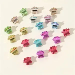 Süße Mini Stern Haarklammern für Kinder, buntes metallisches kleines Haarschmuck Set für Mädchen.