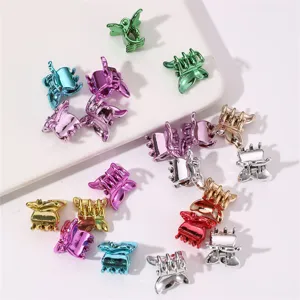 Bunte metallische Mini Schmetterling Haarklammern für süße Mädchen und Kinder Haaraccessoires.