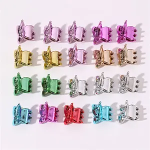 Bunte Mini Schmetterling Haarklammern Set fuer kleine Maedchen Kinder Haarzubehoer.