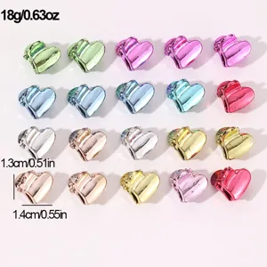Mini Herz Haarklammern süße bunte metallische Haarschmuck Accessoires für kleine Mädchen