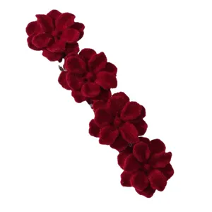 Rode fluwelen bloem haarklem haarspeld voor dames haaraccessoires trendy zijkant clip