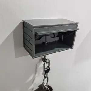 Creativo Porta Chiavi da Garage per Auto a Muro Scatola di Immagazzinaggio Chiavi in Plastica Design con Porta Apribile Carino Portachiavi Regalo per Casa e Ufficio