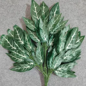 Artificial green leaves bundle fake plant branches for home indoor decor landscape landscaping decoration