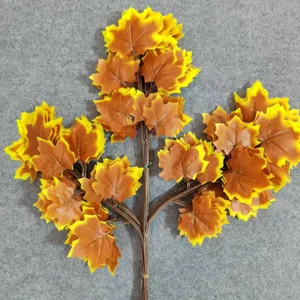 Artificial maple leaf branches fake autumn leaves for home and garden outdoor decor
